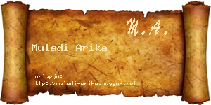 Muladi Arika névjegykártya